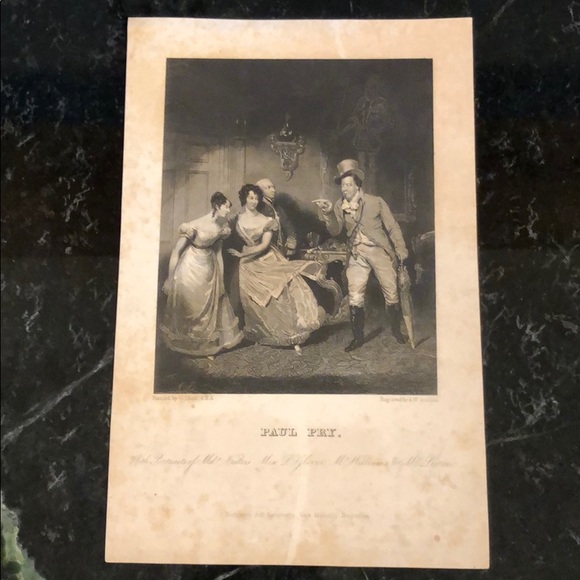 Paul Pry 9.5" x 6" Antique Engraving/Print